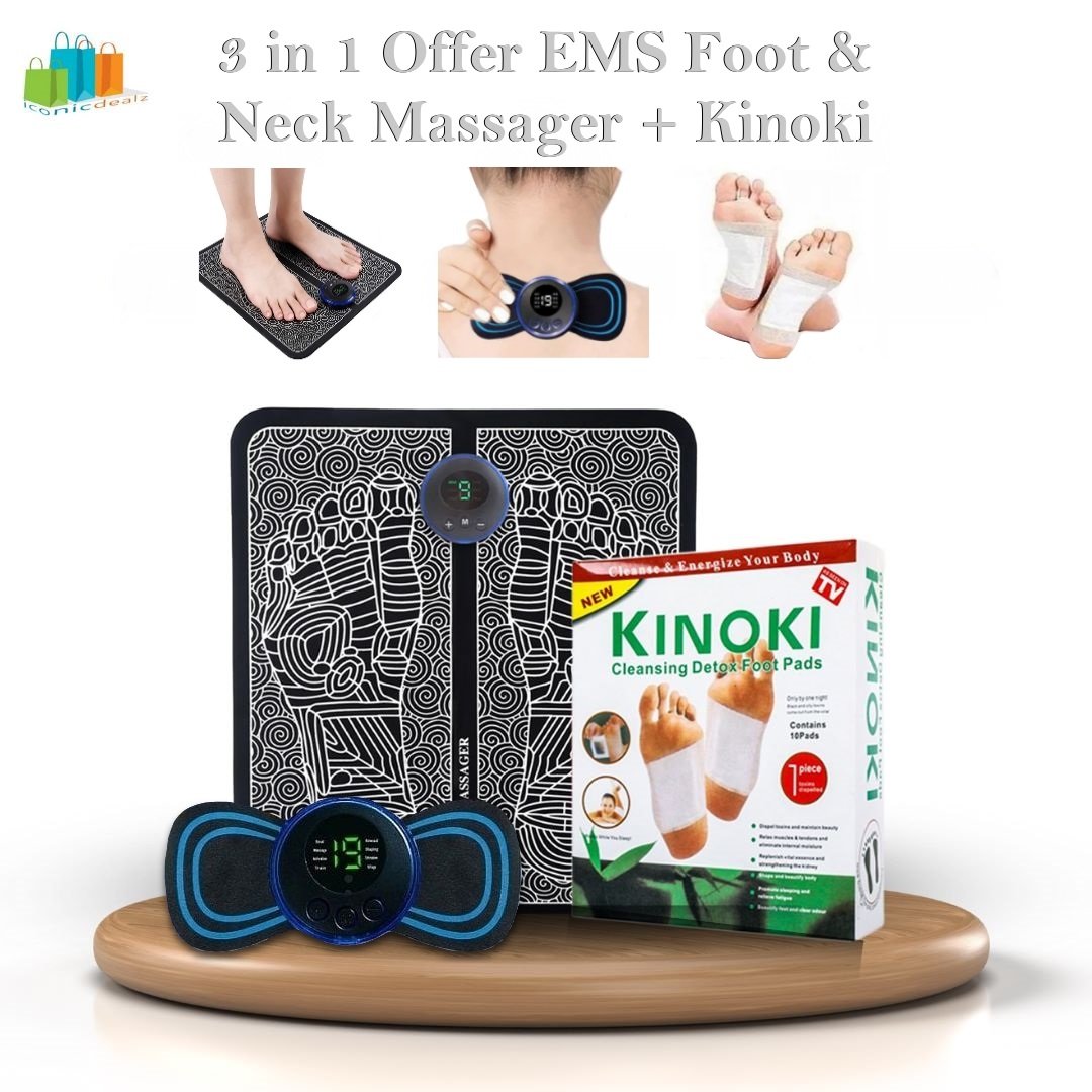 EMS Foot Neck Massager With Kinoki Detox ICONICDEALZ